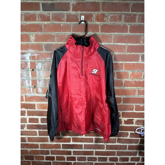 Vintage Y2K KASEY KAHNE 9 Windbreaker Red/Black Budweiser Sample Adult Large - Picture 1 of 10